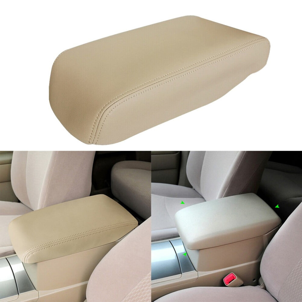 Toyota Highlander 2008Â2013 Leather Center Console Lid Beige 9558830540353