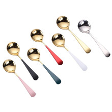 Stainless Steel Soup Spoons Smooth Handle Ergonomic Design
