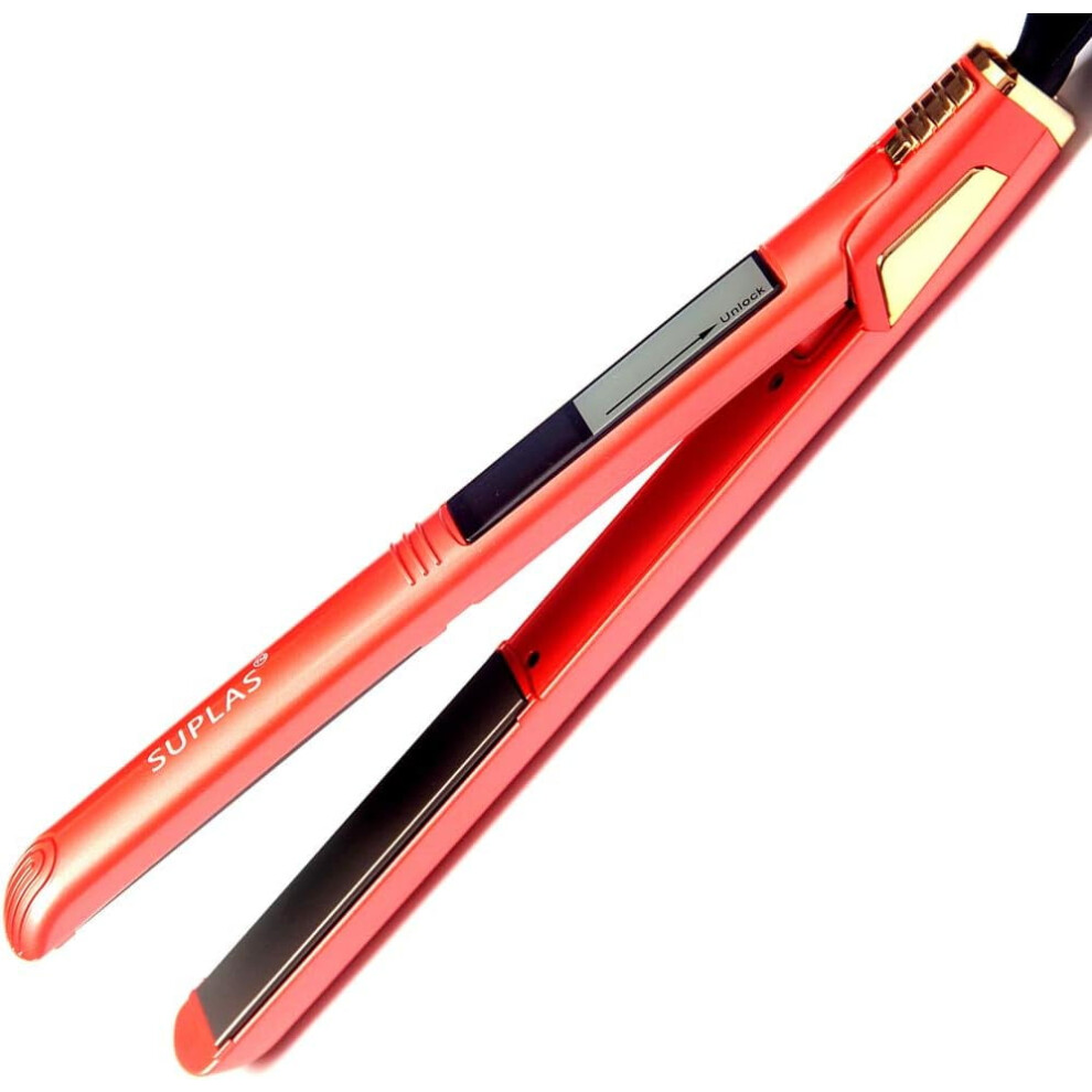 Ceramic 2-in-1 Hair Straightener and Curler with Digital