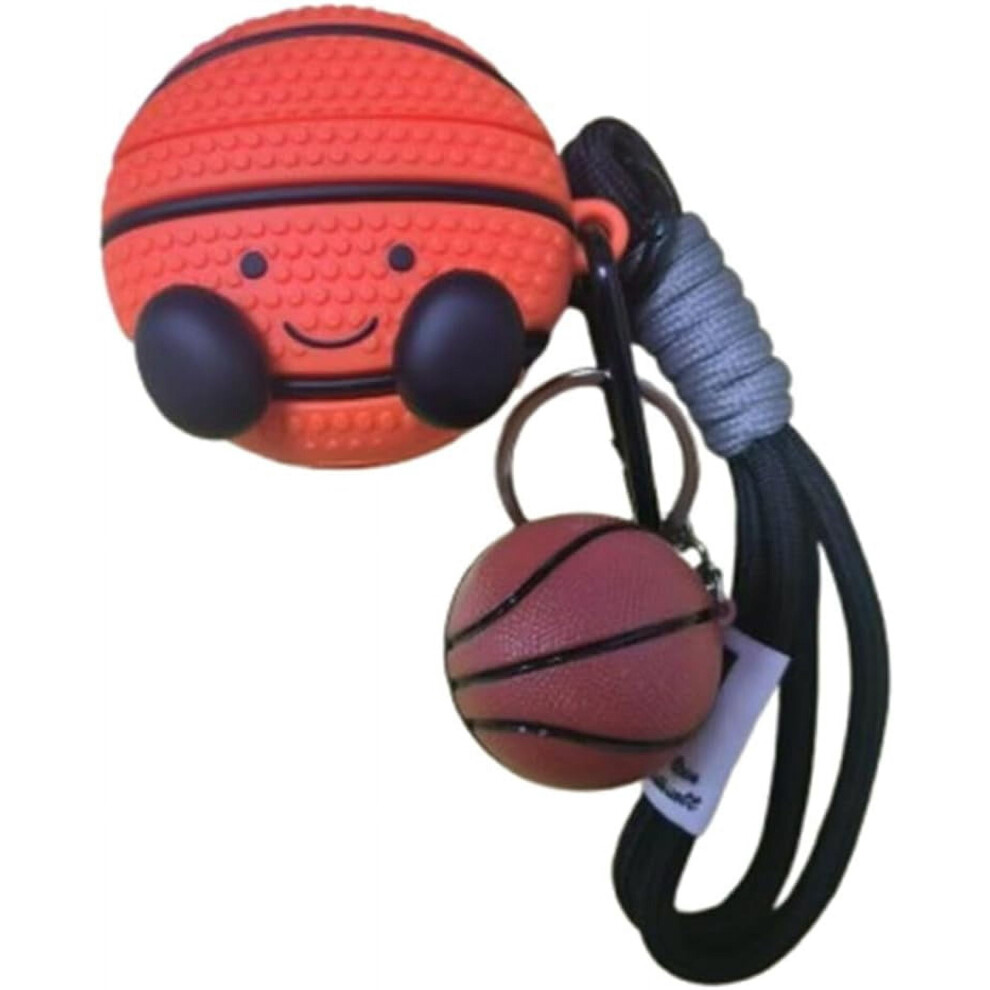 Basketball Silicone Earbuds Case For Airpods 4 With Keychain 9558830541824