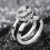 Black and White Zircon Ring Halloween Style 1