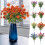 Künstliche Blumen, bunt, aus Kunststoff, 10er-Pack 5