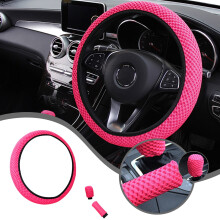 Steering Wheel Cover Set Microfiber Ice Silk 3-Pc