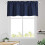 Insulated Window Valance Curtain Panel Navy Single 1