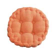 Coussin de sol rond en velours côtelé, 40 cm (16 pouces), capitonné