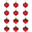 Palline di Natale a forma di cuore, 12 pezzi 1