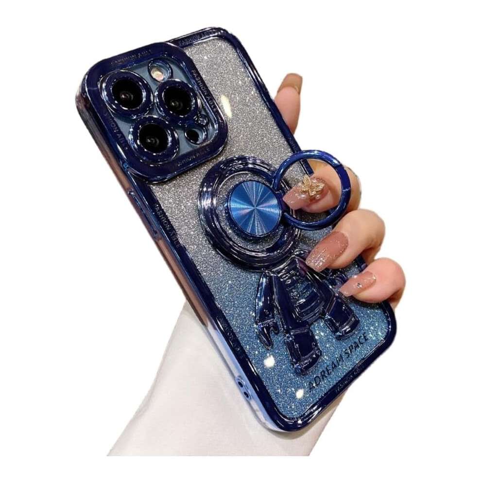 Electroplated Astronaut Ring Phone Case With Invisible 9558830544221