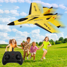 RC Fighter Plane with Lights 2.4GHz Foam Glider