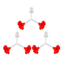 Hummingbird Feeder Tubes Red Floral Tip 6 Pack