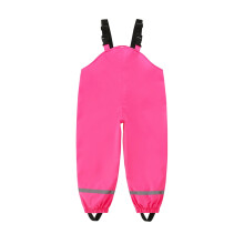 Kids Waterproof Rain Pants with Suspenders for Toddlers,