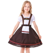 Girls Oktoberfest Dress and Skirt Set Coffee