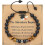 Black Matte Tiger Eye Adjustable Bracelet with Hexagon 1