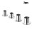 Steel Wardrobe Bracket Flange Rail Socket 2 pcs 6