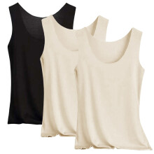 Women's Ice Silk Tank Top Round Neck Seamless Sleeveless