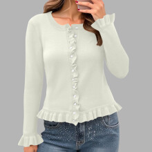 Lichtgewicht gebreid damesvest in effen kleur, casual top