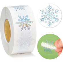 Snowflake Stickers Transparent Blue 500 Pieces