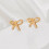 Gold Bow Butterfly Stud Earrings for Women 5