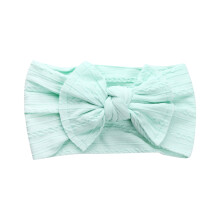 Baby headbands soft wide elastic nylon with jacquard bow