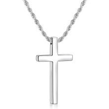 Cross Necklace for Men Stainless Steel 16-28 Inch