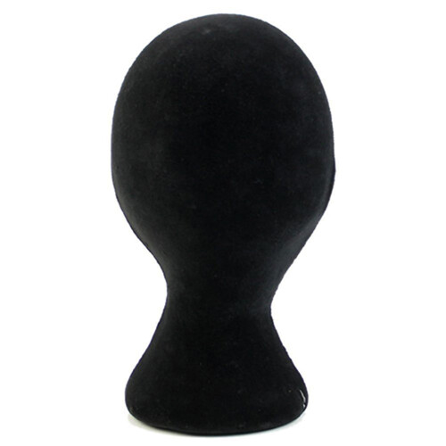 Black Head Model Lightweight Foam Wig Display Stand 2