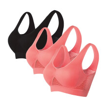 Soutien-gorge de sport pour femme, lot de 3, grandes tailles, sans coutures, couvrance totale