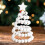 Tabletop Christmas Tree Ornament with White Beads 5