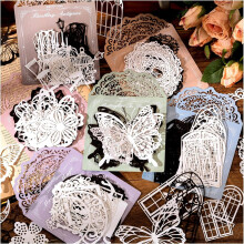 Black and White Scrapbook Paper Cutouts 120 Pieces