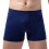 Cueca boxer masculina com cintura elástica, respirável e de cor sólida. 2