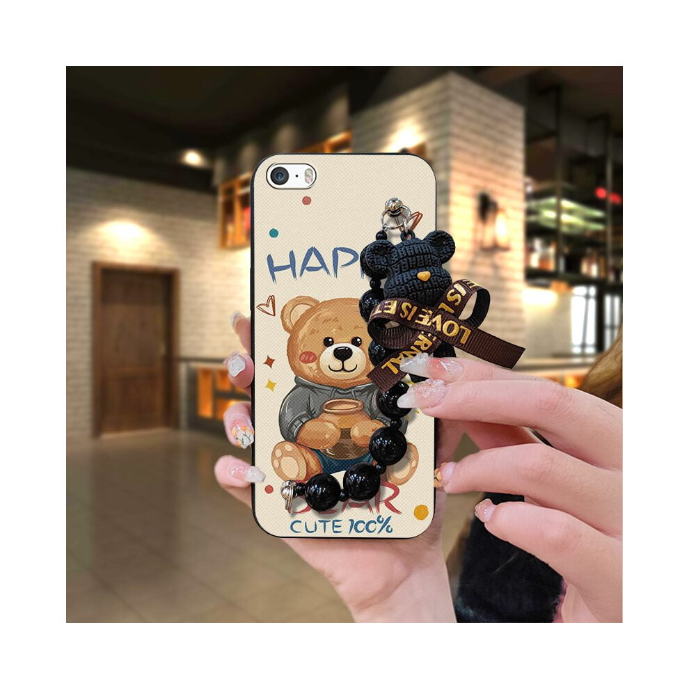 Soft Phone Case For Iphone 5/5S/Se Â Bear Bracelet Black 9178400879463