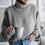 Black Turtleneck Sweater for Women Long Sleeve Gray Medium 5