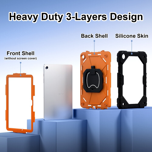 Capa de silicone para Samsung Galaxy Tab A9 8.7" com suporte. 2