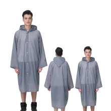 Rain Poncho for Adults Reusable EVA with Hood and Drawstring