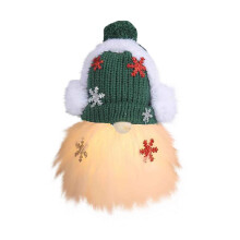 LED Knitted Hat Ornament Green USB Powered