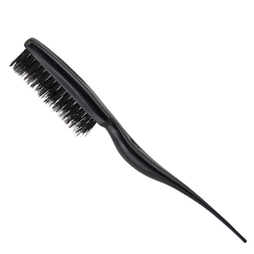 Hairbrush Black Natural Boar Bristle Ergonomic Handle
