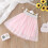 Kids Ballet Skirt Dot Print Solid Tulle Pink Size 120 3
