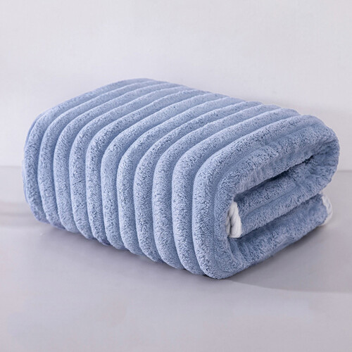Velvet Bath Towel Set Absorbent Thick Soft Lightweight