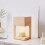 Wooden Candle Warmer Lamp with Adjustable Brightness, 1