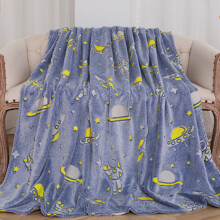 Glow-in-the-Dark Flannel Blanket for Kids 39x59 in