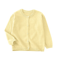 Kids' Solid Knit Cardigan Yellow 7-8 Years