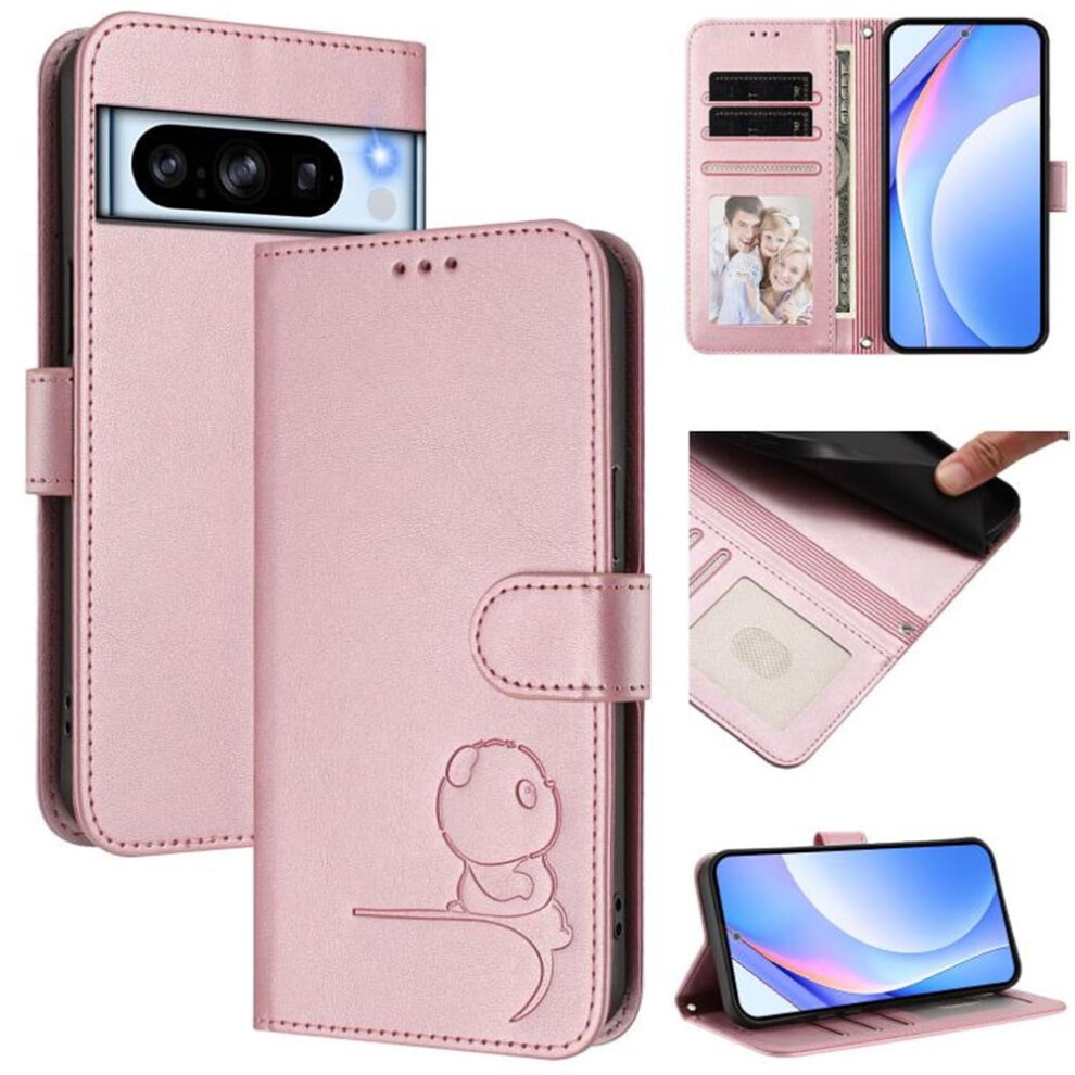 Litter Panda Leather Case For Google Pixel 8 Pro Pink 9101399786283