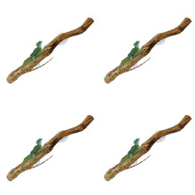 4X Branches de Reptile pour L'Escalade Unique Barbu Dragon Branche Naturel Antidérapant Décorations Reptile Décor