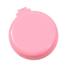 Macaroon-color folding hair brush with mirror, portable