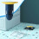 Rubber anti-odor shower drainer no filter blue 2