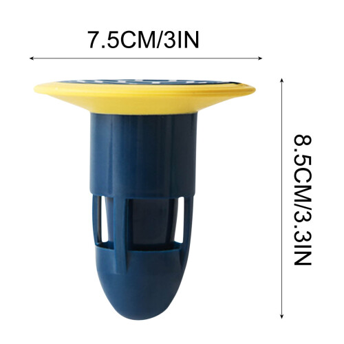 Rubber anti-odor shower drainer no filter blue 2