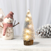 Mini LED Christmas Tree - Silver Green Gold Red Brown -
