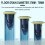 Rubber anti-odor shower drainer no filter blue 8
