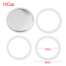 Espresso Moka Pot Filter with 3 Sealing Rubber Rings