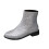 Women's ankle boots silver glitter round toe low heel size 2