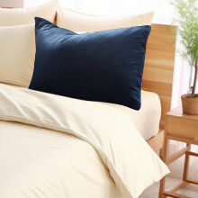 Jersey Cotton Pillowcase Dark Blue 29.13x18.90 in