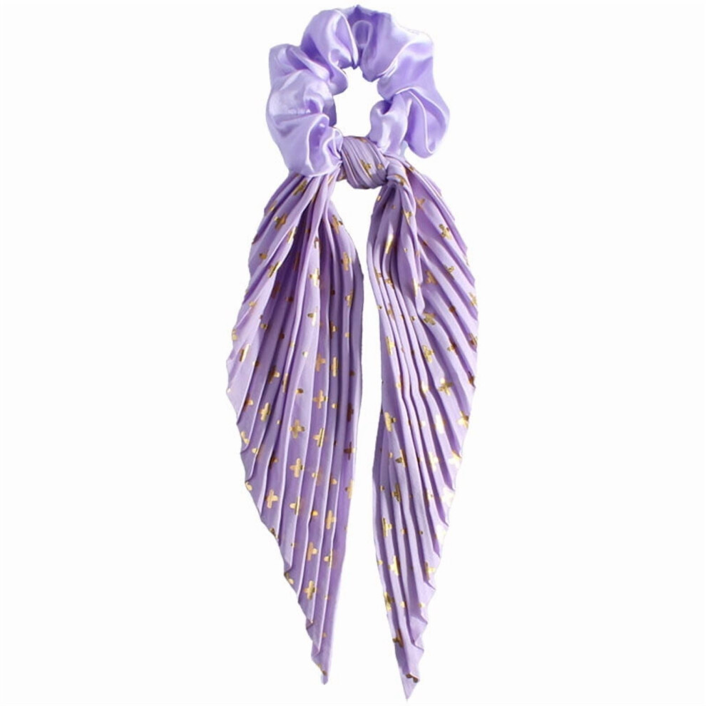 Hair Scarf Scrunchie Women Knotted Bow Elastic Ponytail